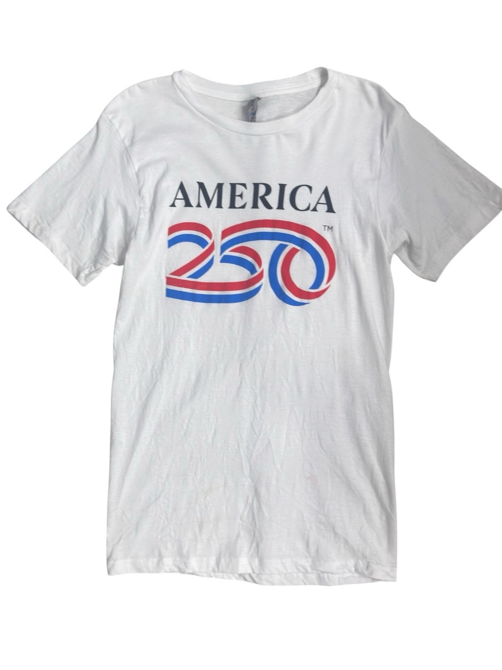 Official America250 Women's White Short Sleeve T-Shirt EUC small